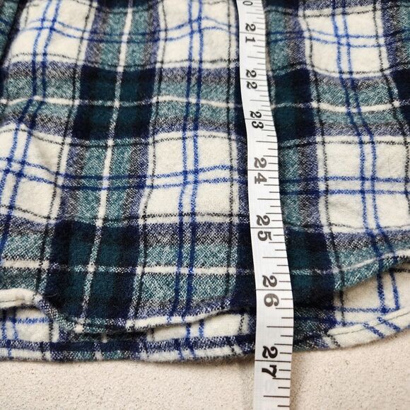 Vtg Pendleton‎ Shirt Mens XL 100% Wool Button Down Green Plaid Heritage Outdoors - Picture 8 of 11